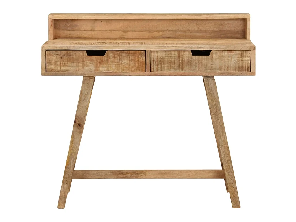 Escritorio de madera de mango rugosa 100x45x90 cm