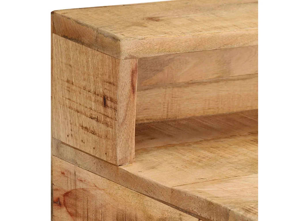 Escritorio de madera de mango rugosa 100x45x90 cm