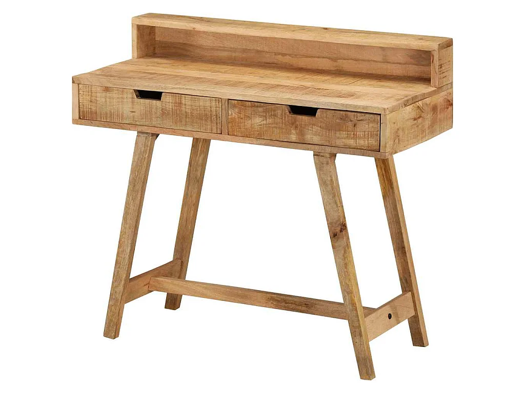 Escritorio de madera de mango rugosa 100x45x90 cm