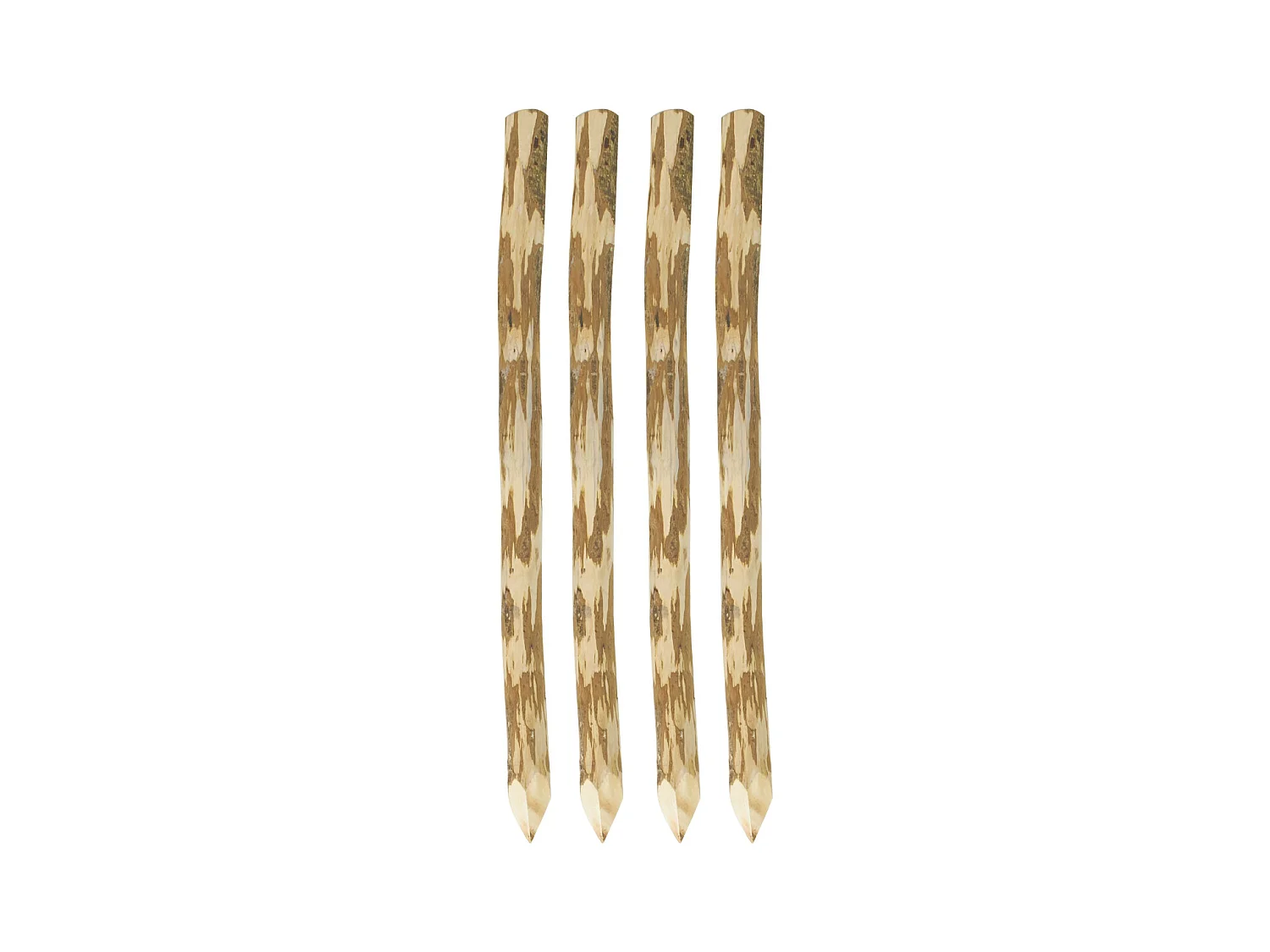 Poteaux en noisetier (Lot de 4) Hauteur 120 cm