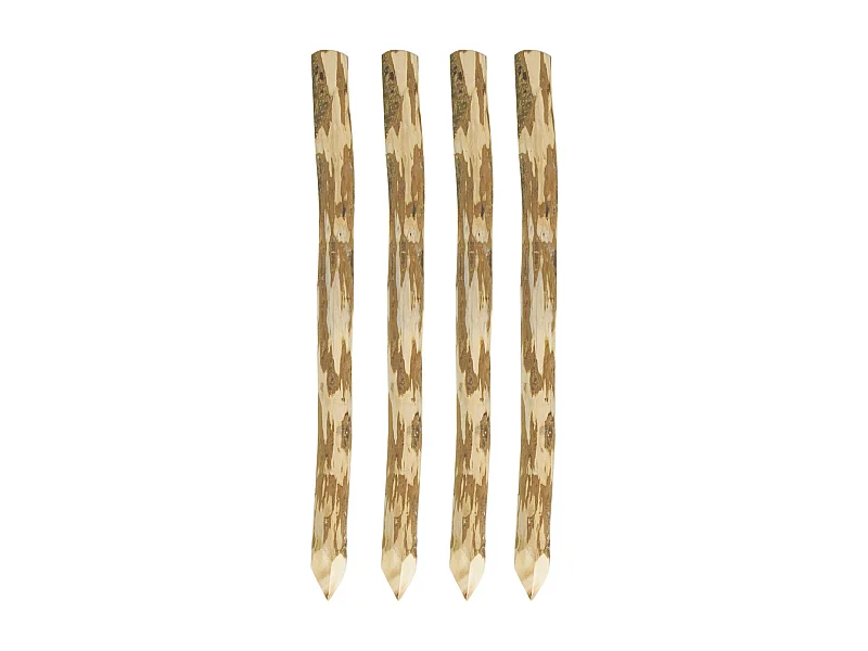 Poteaux en noisetier (Lot de 4) Hauteur 150 cm