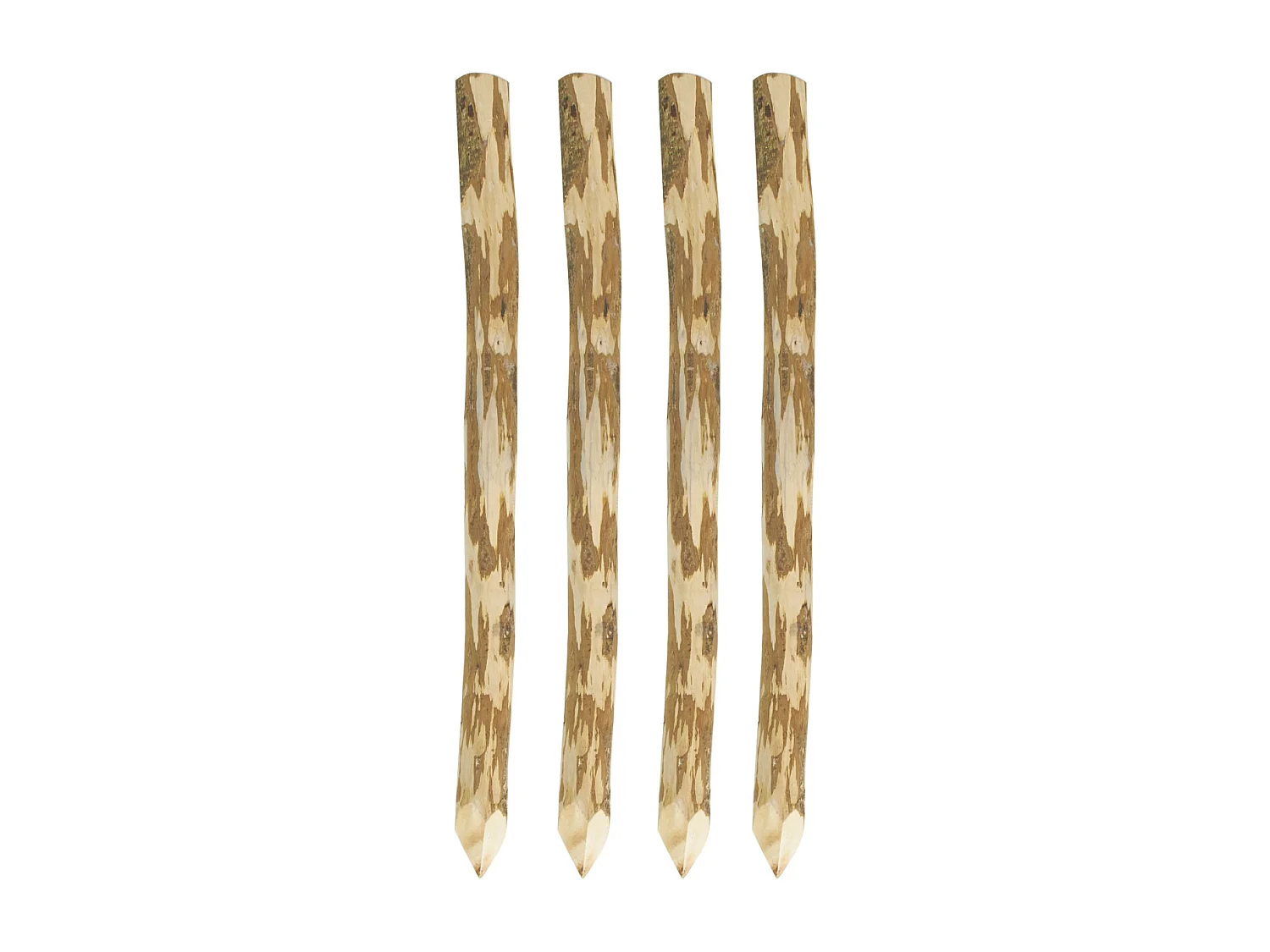 Poteaux en noisetier (Lot de 4) Hauteur 150 cm