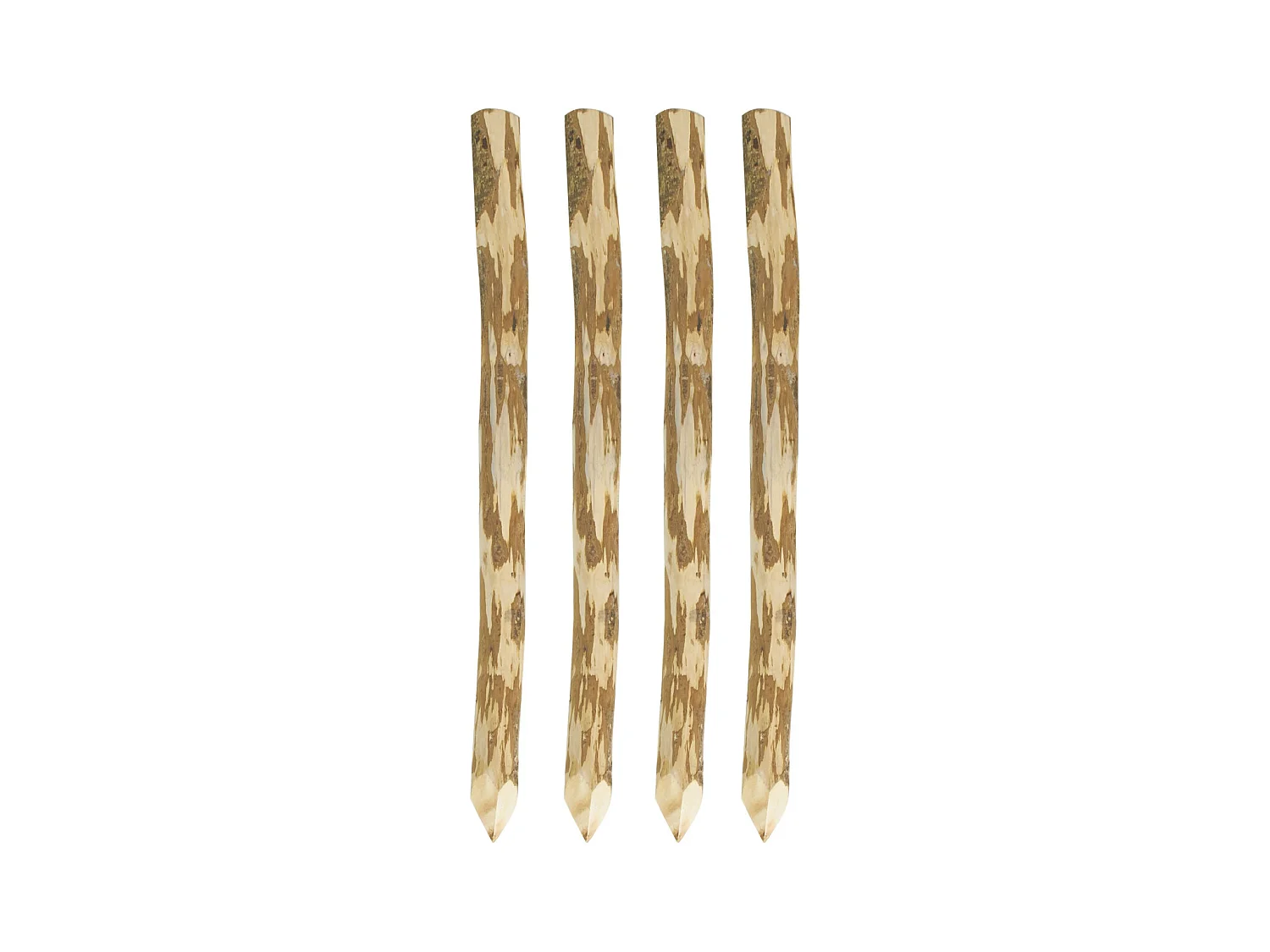 Poteaux en noisetier (Lot de 4) Hauteur 150 cm