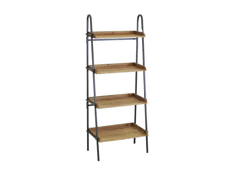 Étagère de présentation en bois et métal