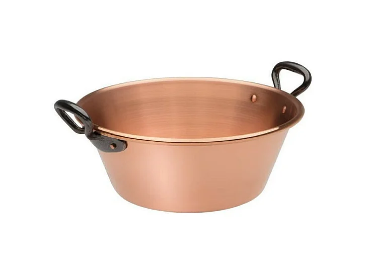 BAUMALU Bassine a confiture 26 cm cuivre 12/10eme anses fonte