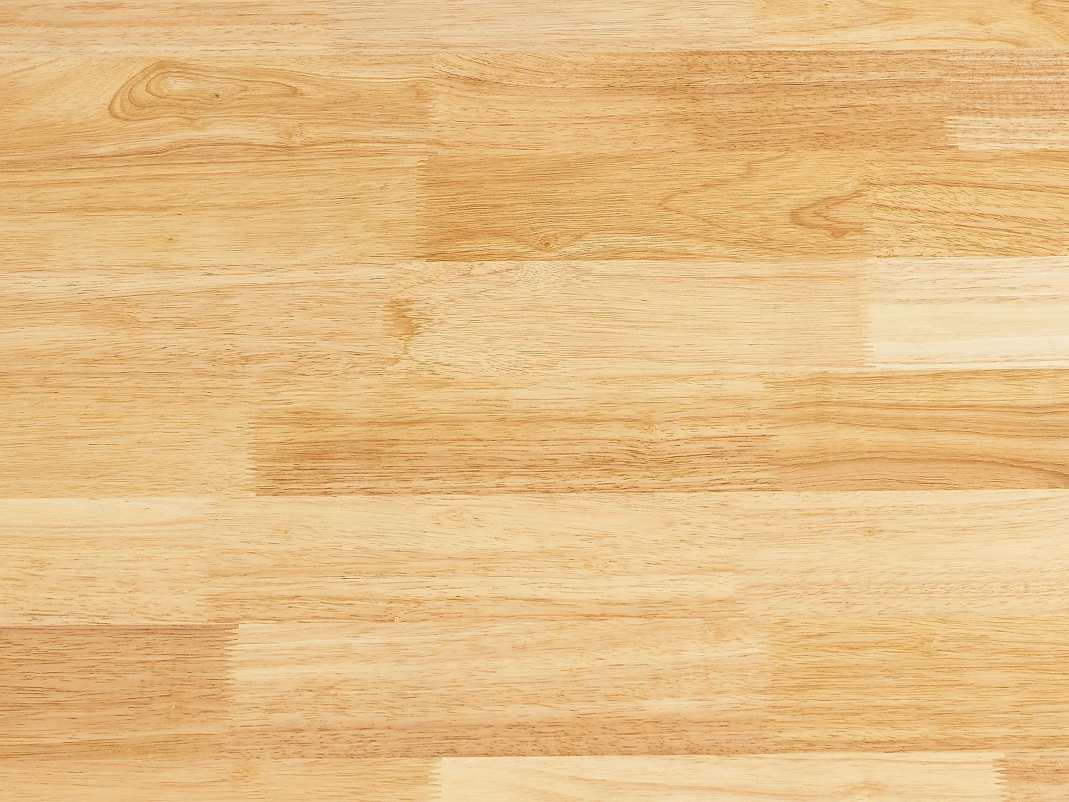 Table à manger 6 personnes en bois d'hévéa et métal noir - Naturel clair - COMULIA