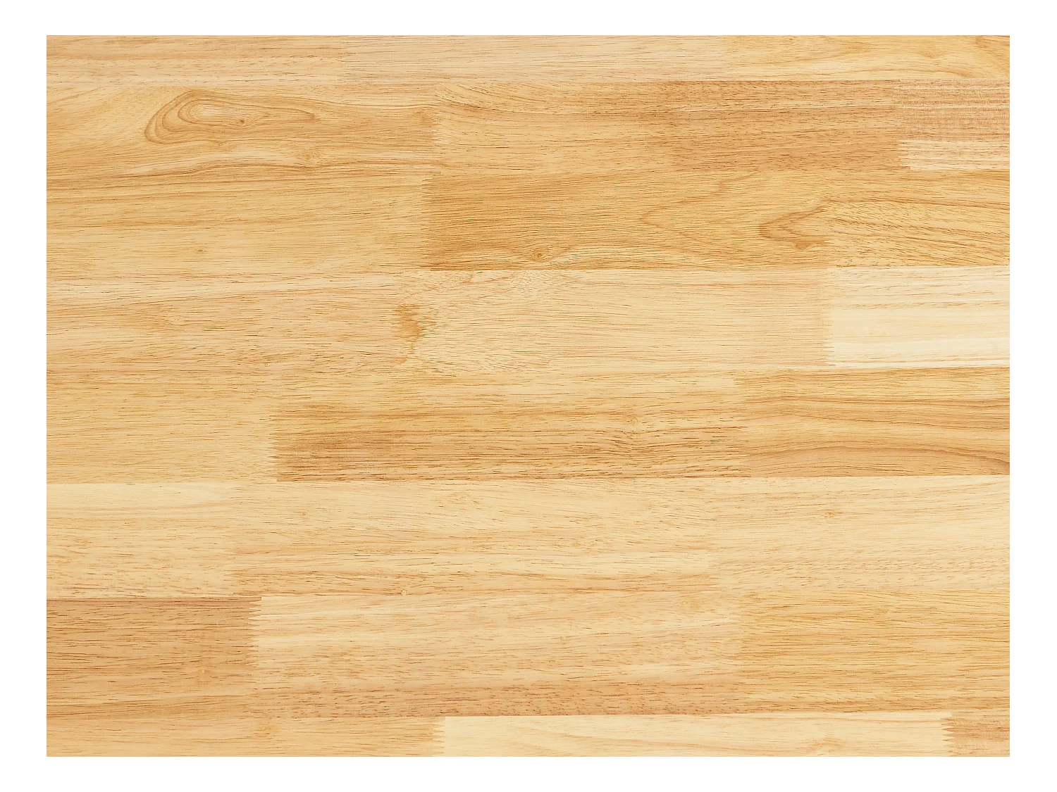 Mesa de comedor para 6 personas de madera de hevea y metal negro - Natural claro - COMULIA
