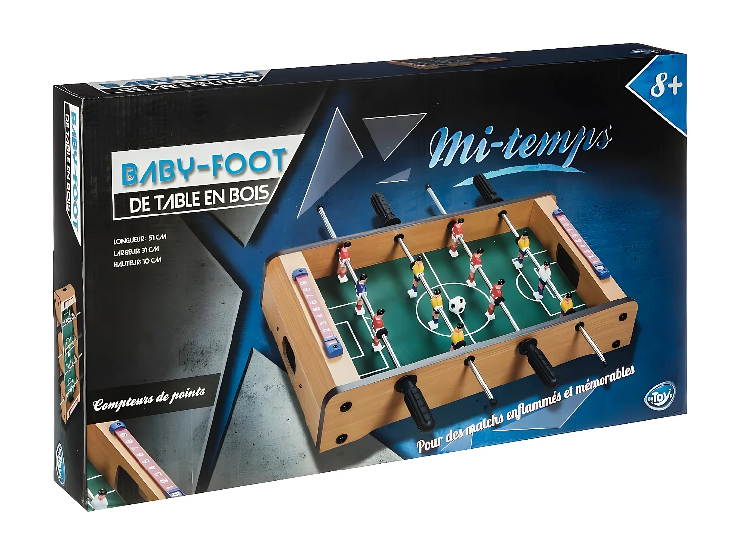 Mini Baby Foot "League" 51cm Naturel