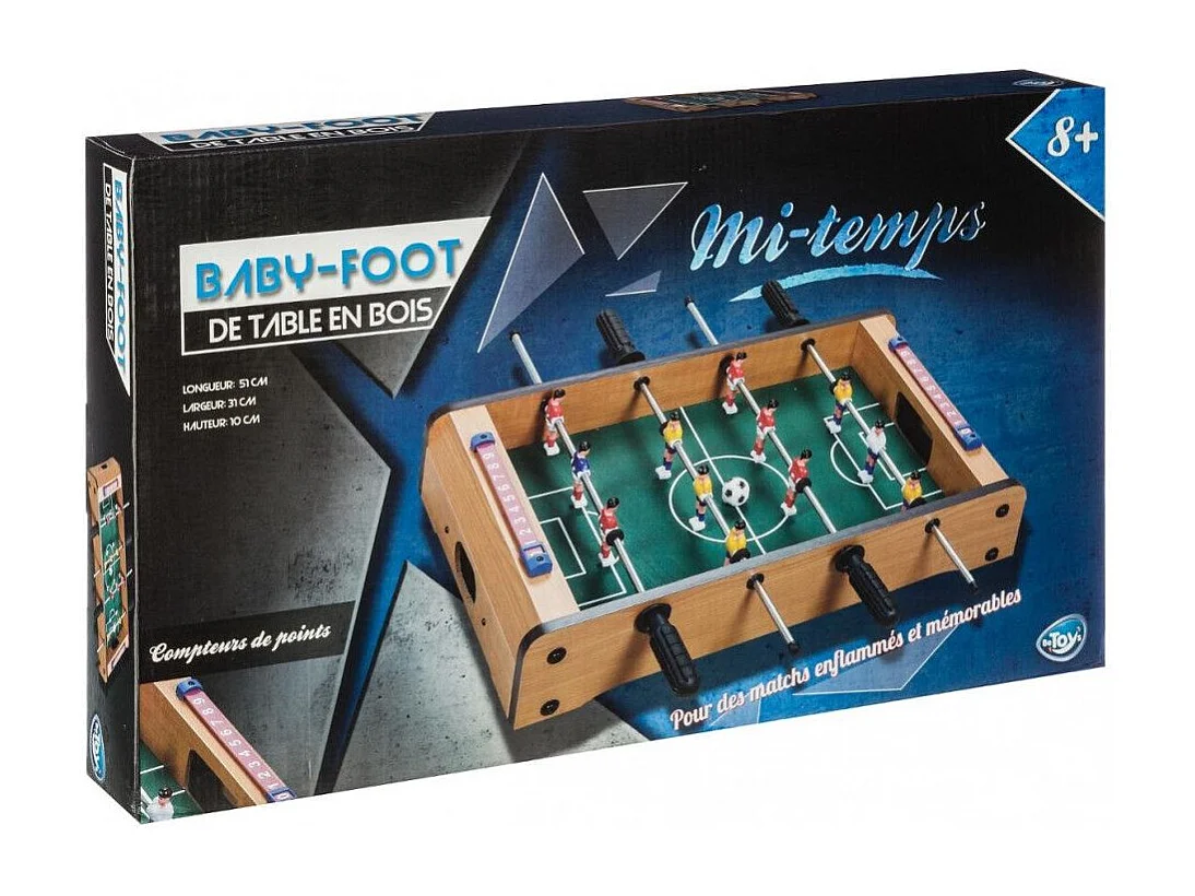 Mini Baby Foot "League" 51cm Naturel