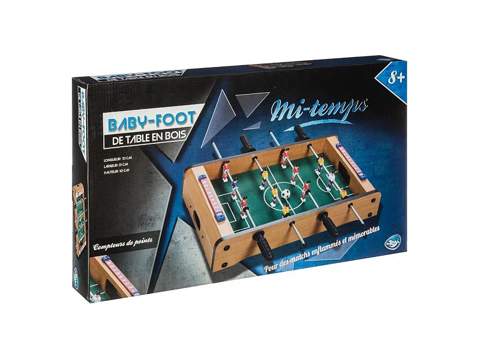 Mini Baby Foot "League" 51cm Naturel