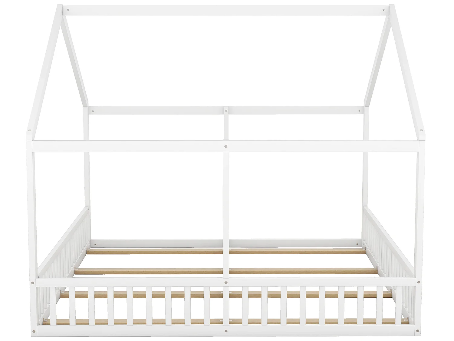 2-Sitzer-Kabinenbett – 2 x 90 x 200 cm – Kiefernholz + MDF – weiße Farbe