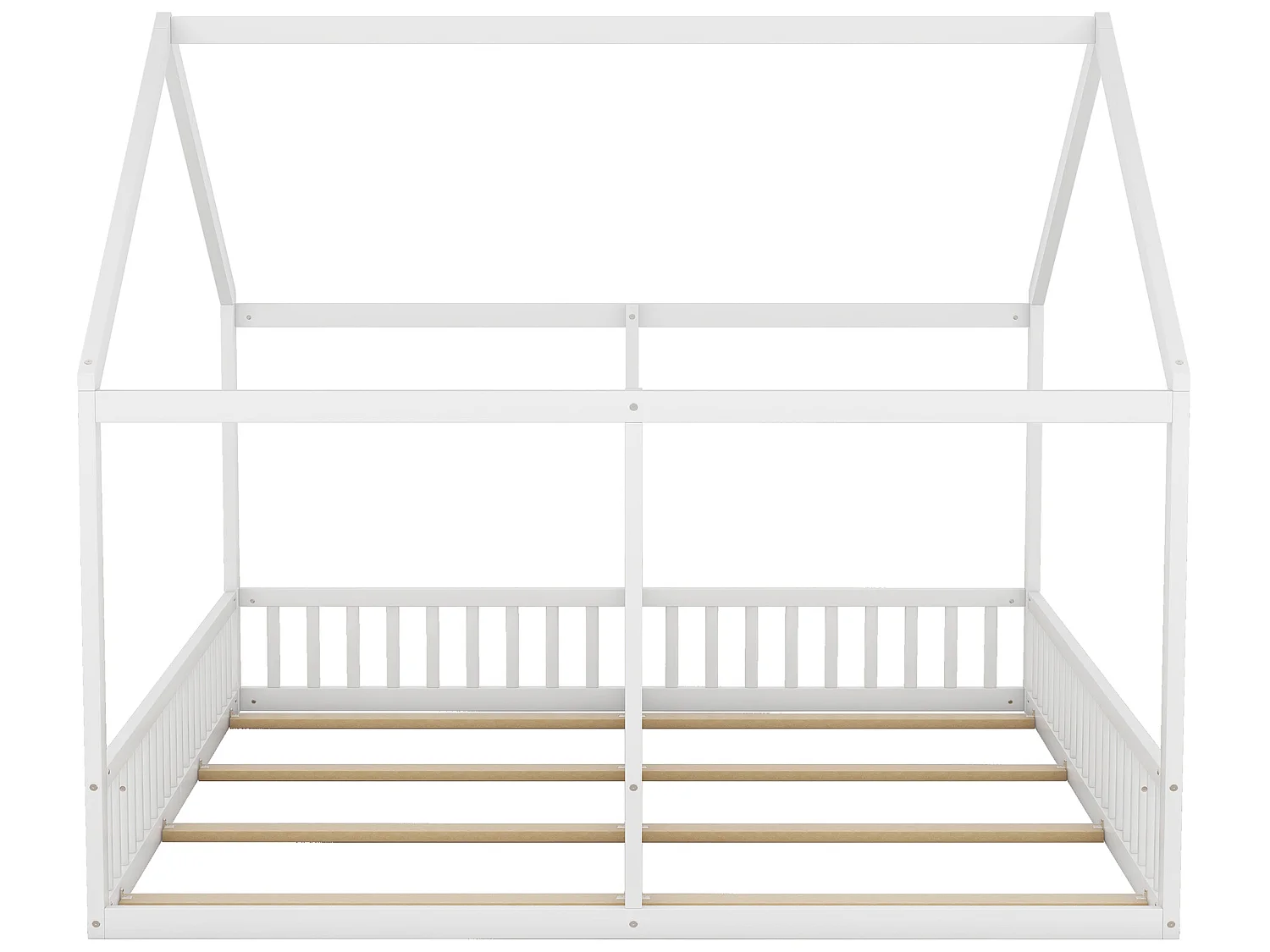 2-Sitzer-Kabinenbett – 2 x 90 x 200 cm – Kiefernholz + MDF – weiße Farbe