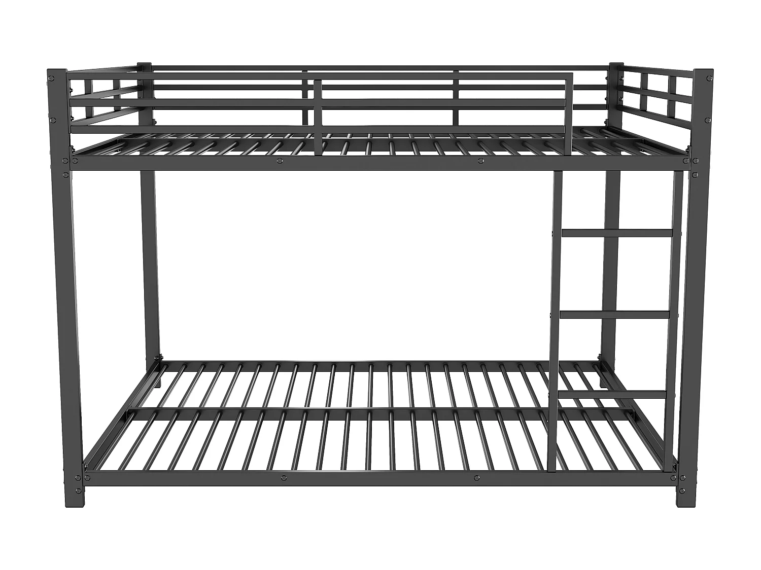 Litera 2 x 140 x 200 cm - cama de hierro - estilo sencillo - negro