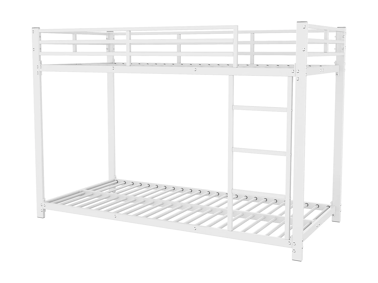 Lit superposé 2 x 90 x 200 cm - lit en fer - blanc