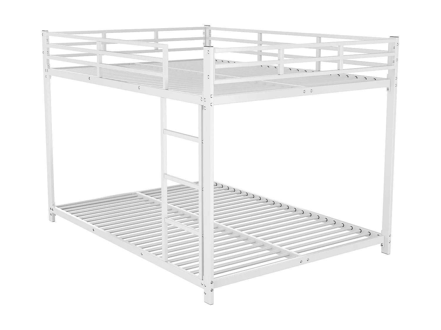 Lit superposé 2 x 140 x 200 cm - lit en fer - blanc