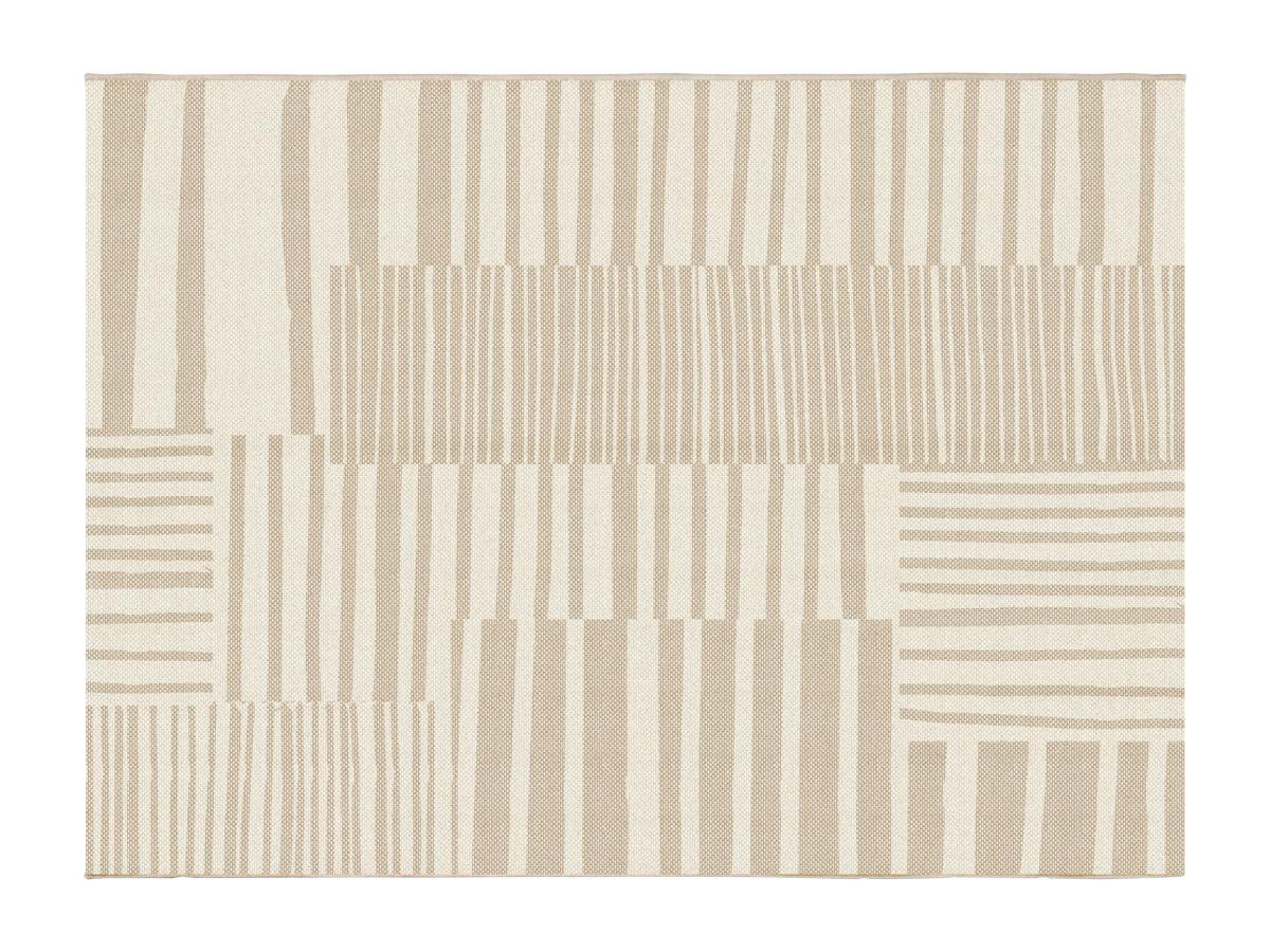 Designer-Teppich - Indoor oder Outdoor - 150 x 200 cm - Beige - CLAIRA günstig online kaufen