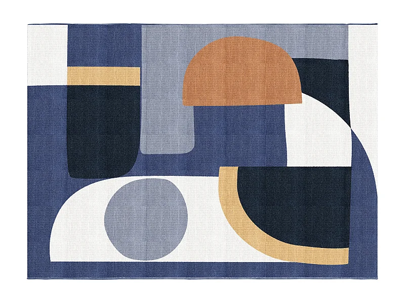 Tapis design intérieur ou extérieur à motifs abstraits - 150 x 200 cm - Multicolore - RONSARD