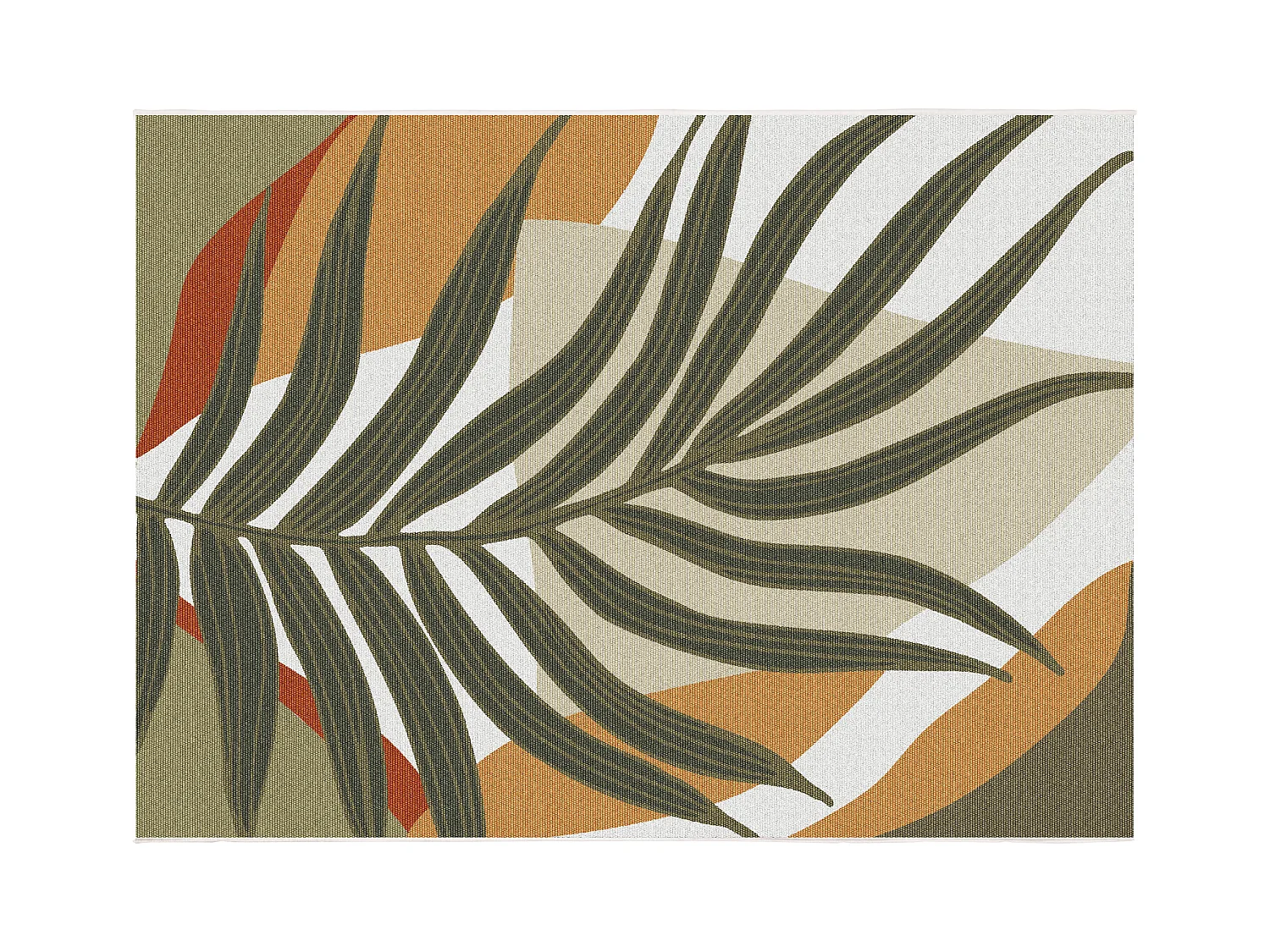 Tappeto interni o esterni motivo tropicale 150 x 200 cm Multicolore - FLORINA