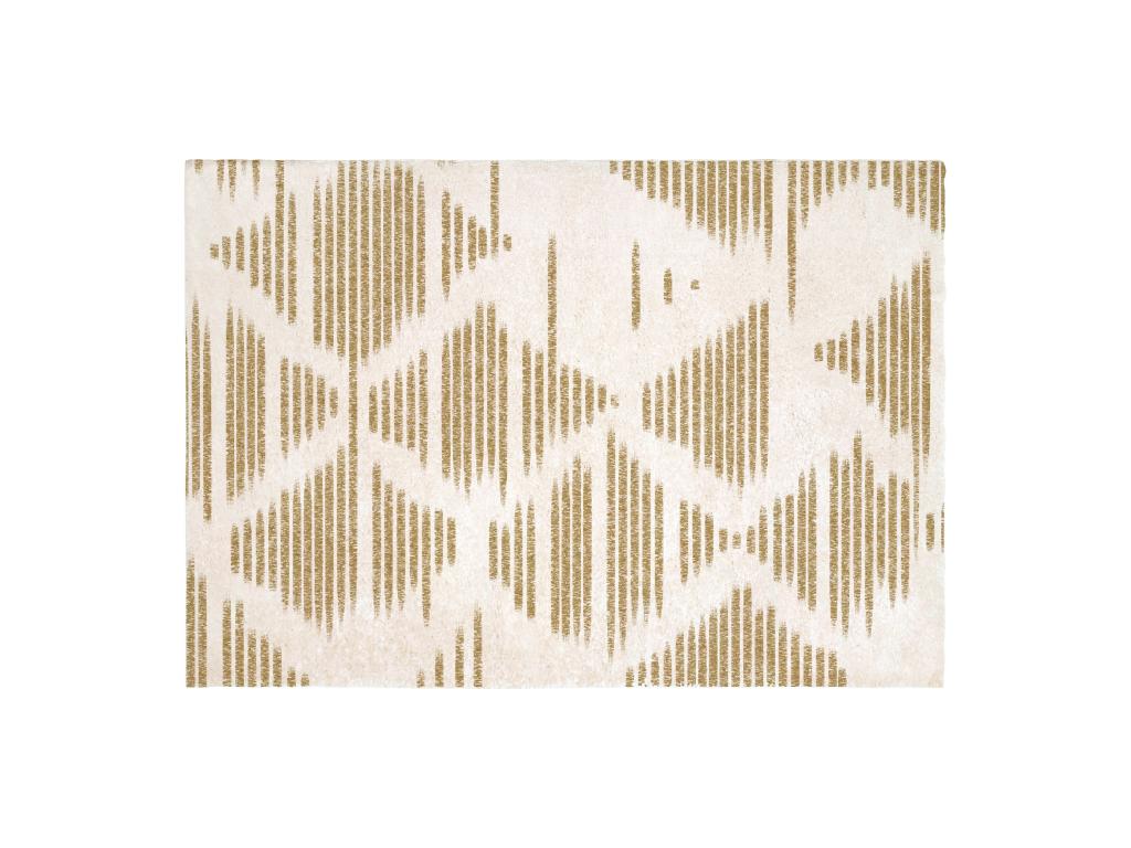 Hochflorteppich mit geometrischen Formen - 160 x 230 cm - Beige & Braun - T günstig online kaufen