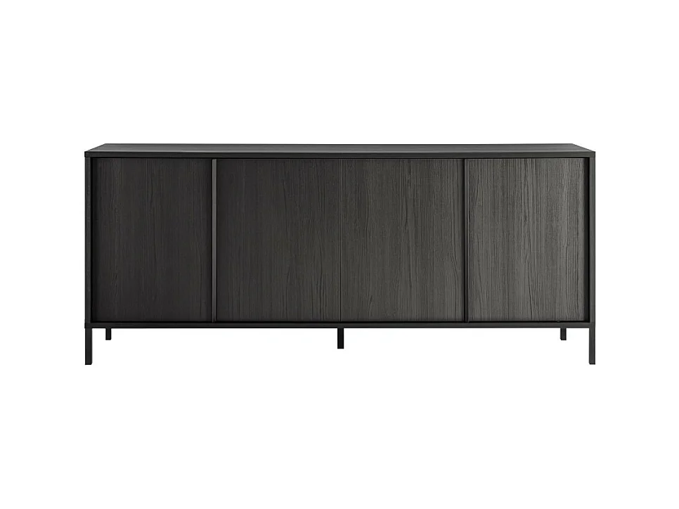 Buffet 4 portes collection IRON. Coloris chêne noir