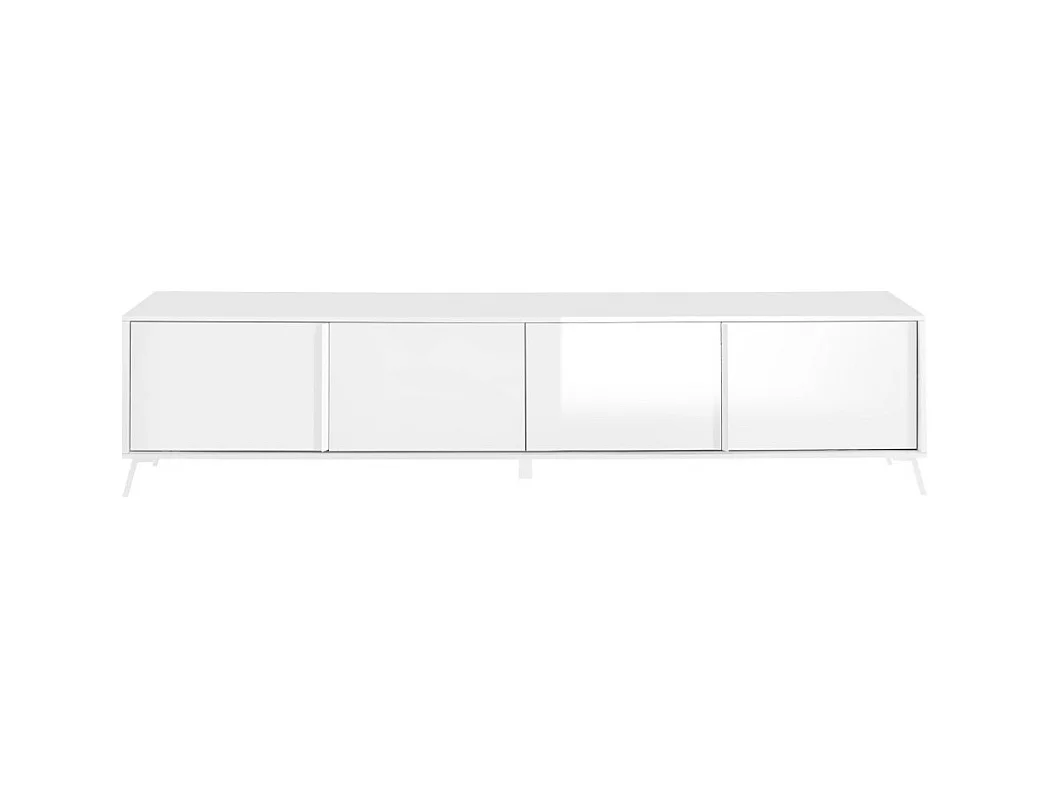 TV-meubel SKY met 4 deuren. Hoogglans wit, ideaal voor een moderne woonkamer.