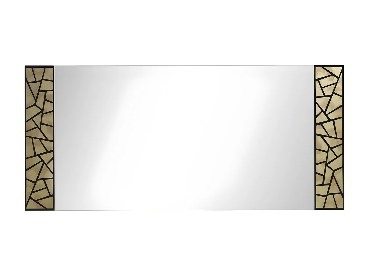 Salle à manger complète noir brillant/Or - NAHESA