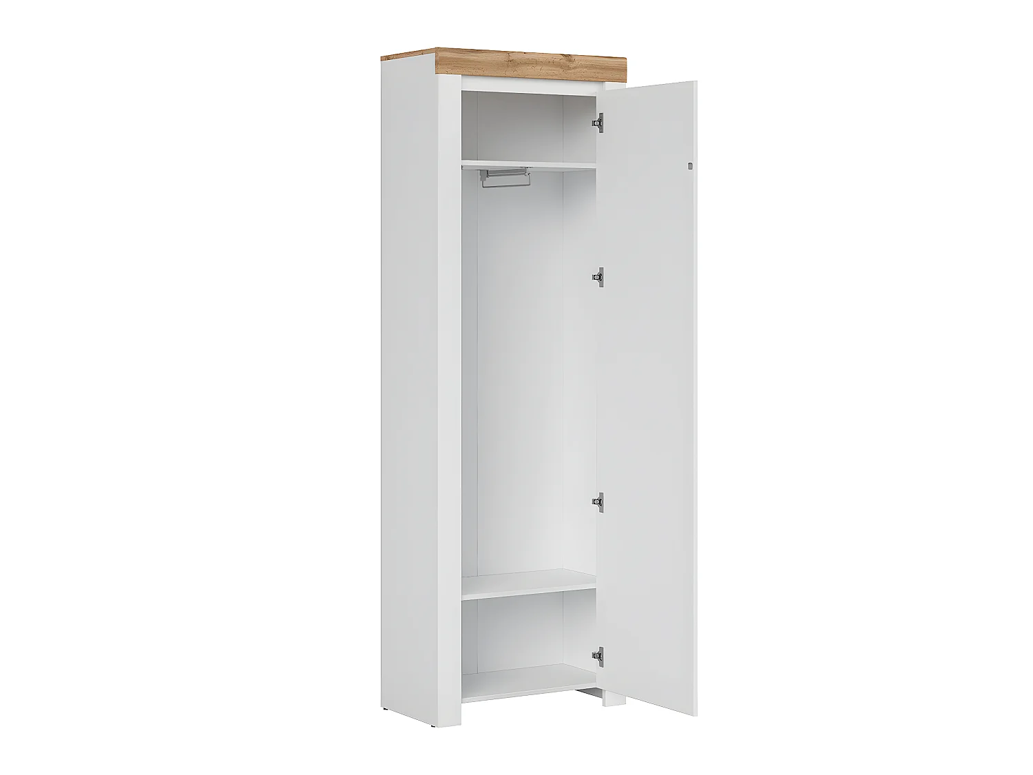 Mueble de entrada 1 puerta Hella Blanco y Madera