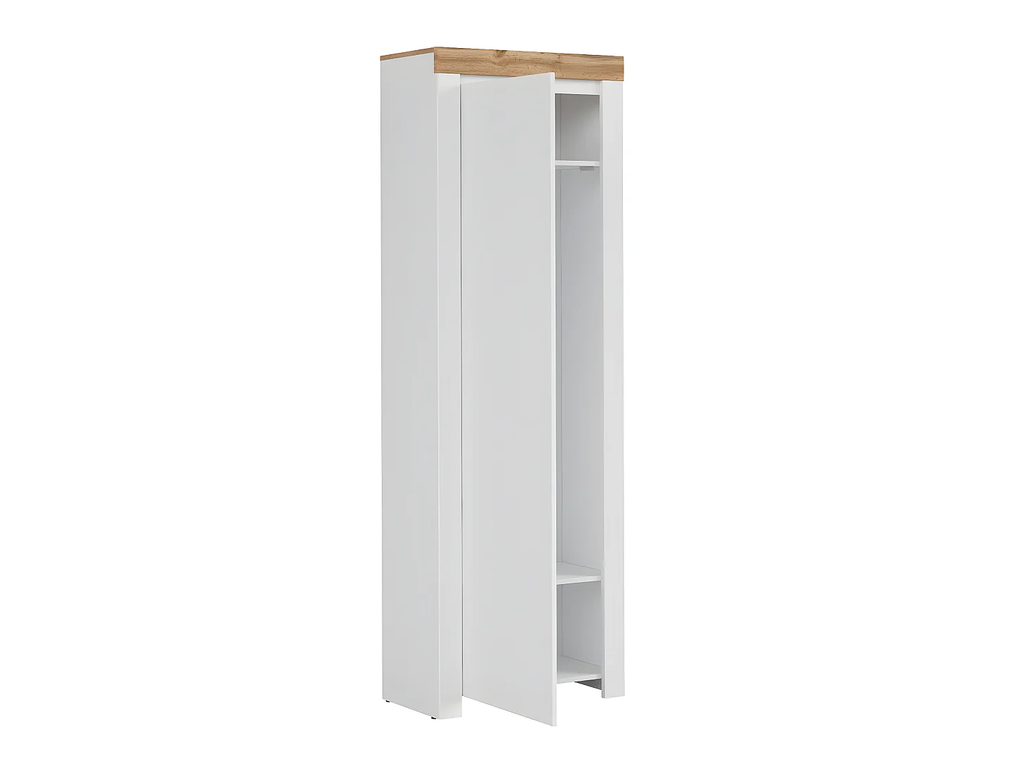 Mueble de entrada 1 puerta Hella Blanco y Madera