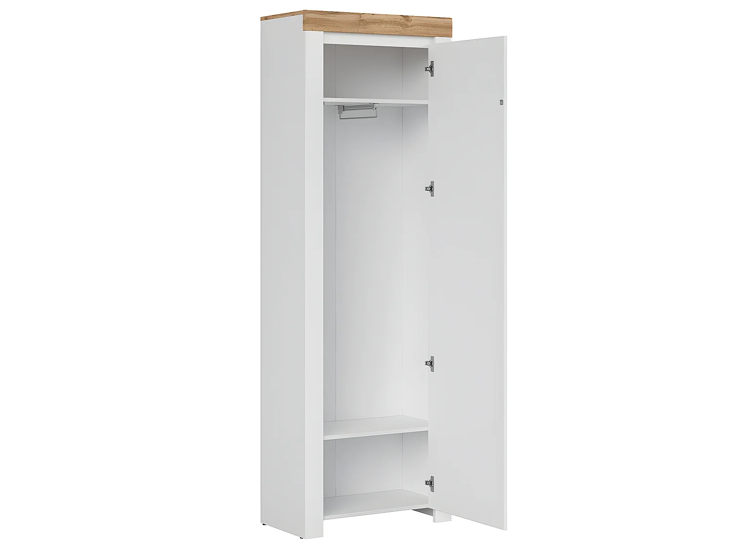 Meuble d'entrée 1 porte Hella Blanc et Bois