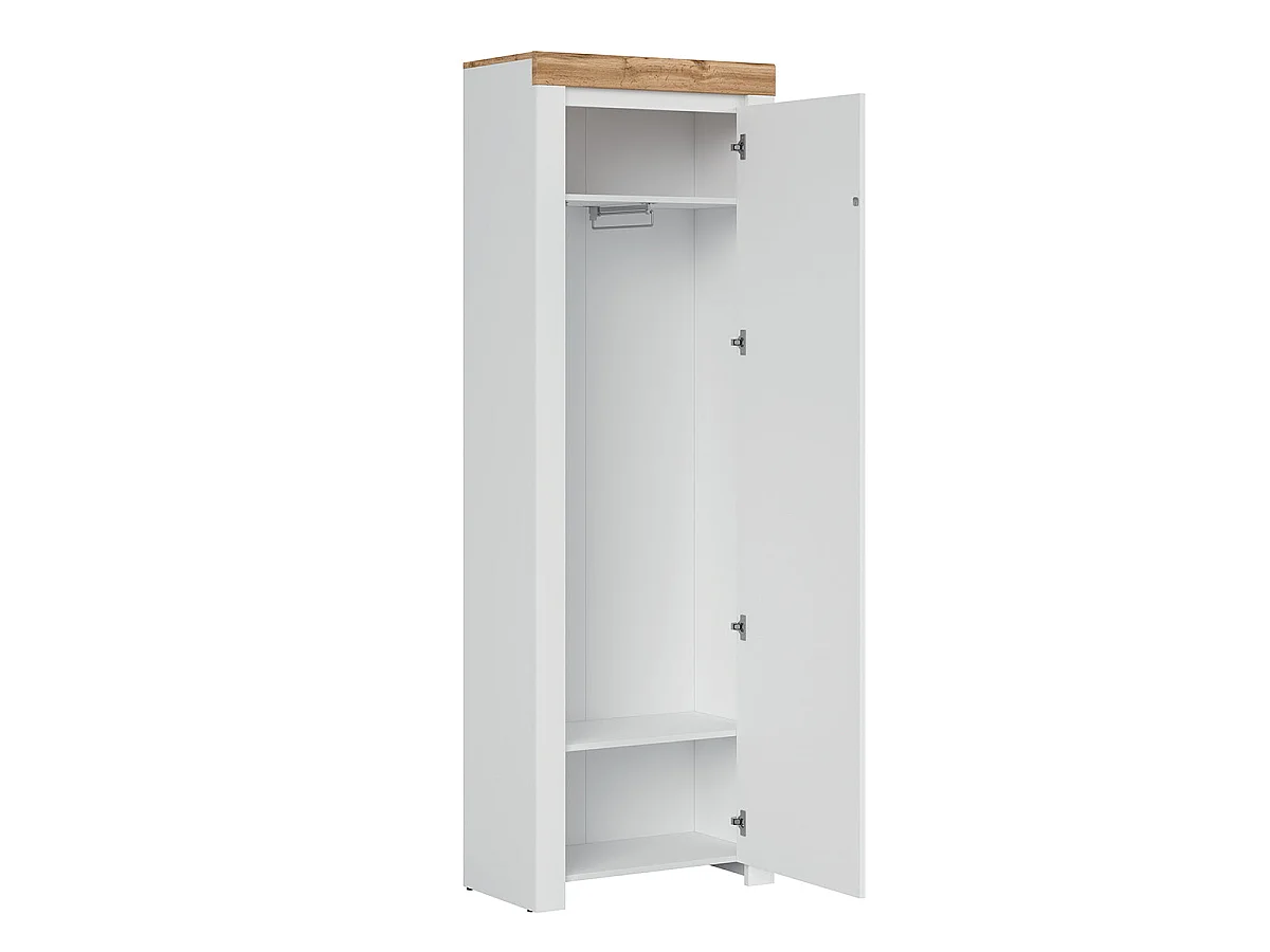 Hella White and Wood 1-door hall cabinet
