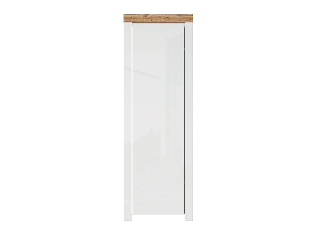Hella White and Wood 1-door hall cabinet