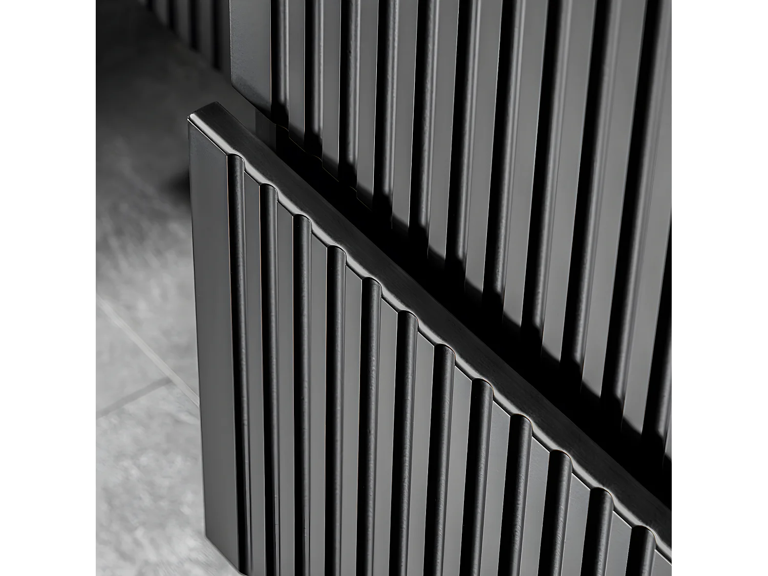 Meuble sous-vasque 80cm 2 niches Adriel Noir et Bois