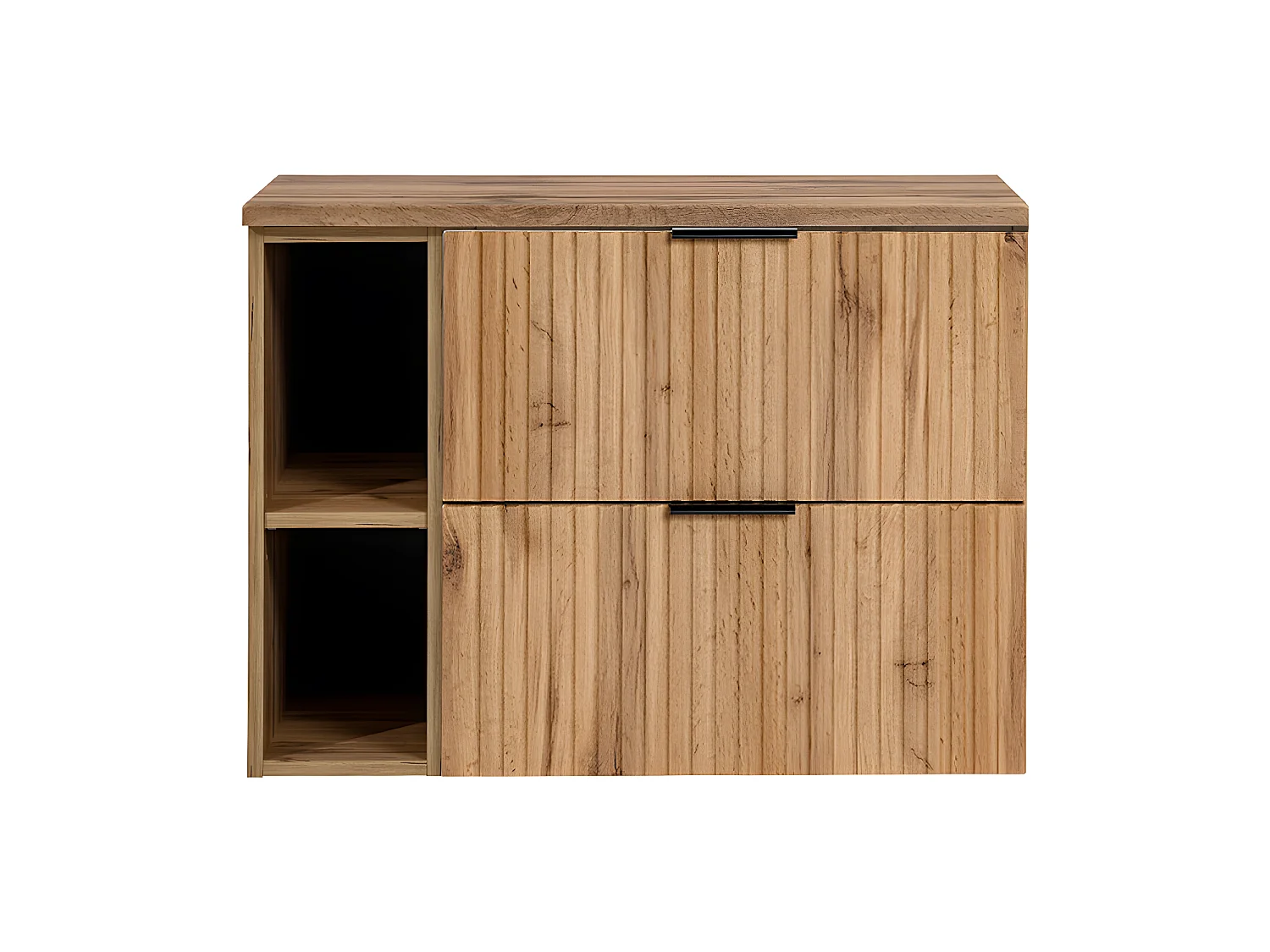 Mueble bajo lavabo 80cm 2 nichos Adriel Madera