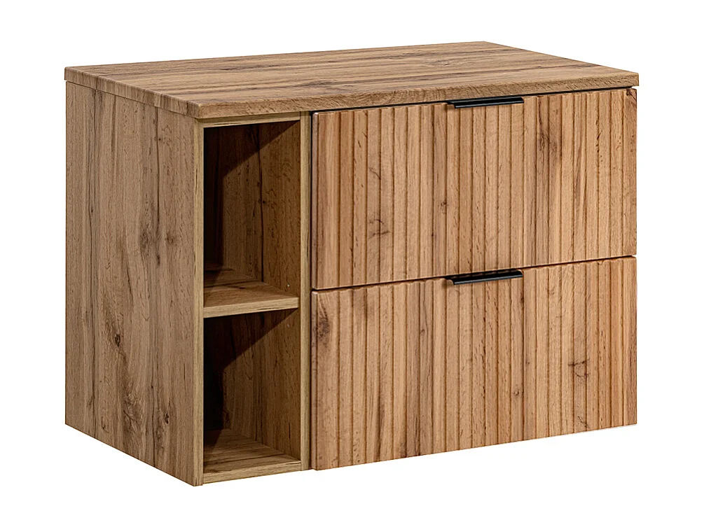 Meuble sous-vasque 80cm 2 niches Adriel Bois