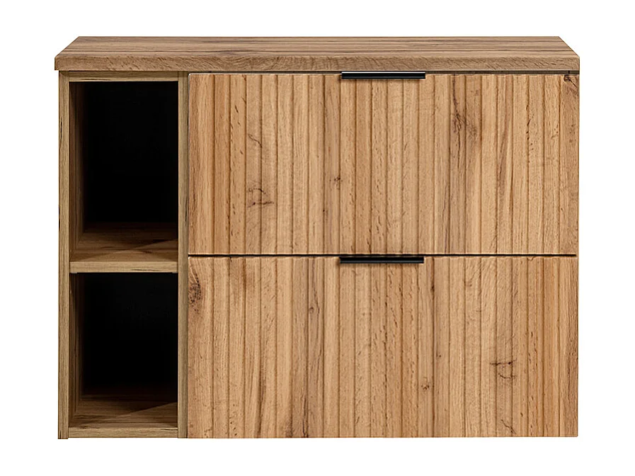 Meuble sous-vasque 80cm 2 niches Adriel Bois