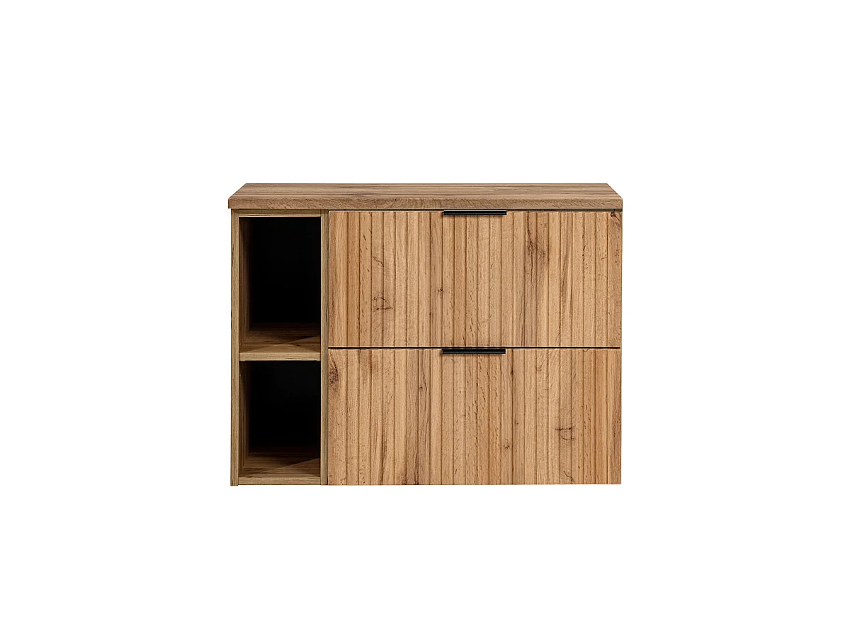 Meuble sous-vasque 80cm 2 niches Adriel Bois