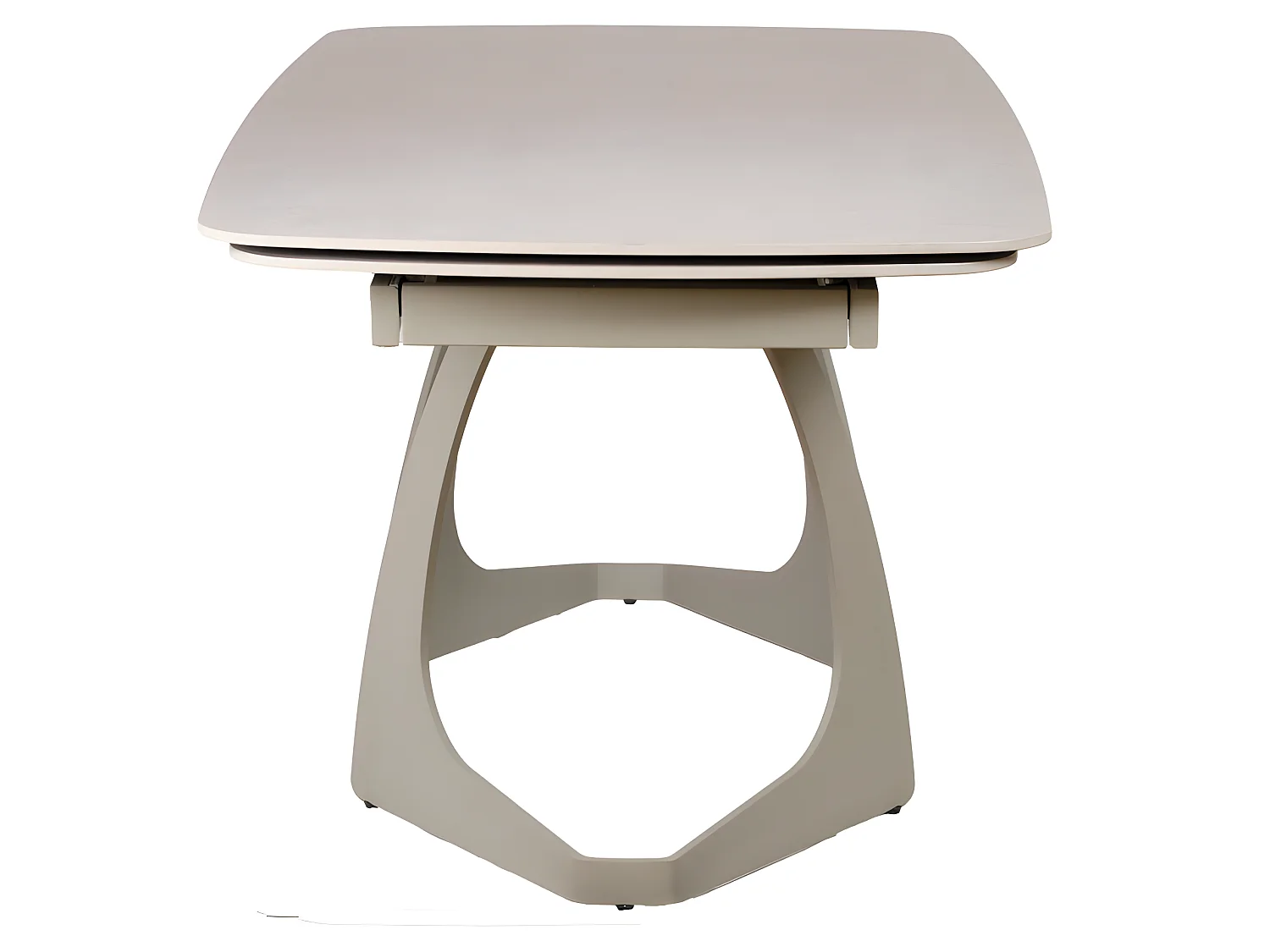 Table extensible 180 à 260 cm en céramique gris pieds taupe - VALMONT