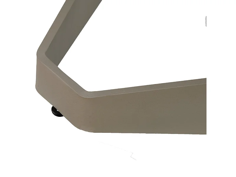 Table extensible 180 à 260 cm en céramique gris pieds taupe - VALMONT
