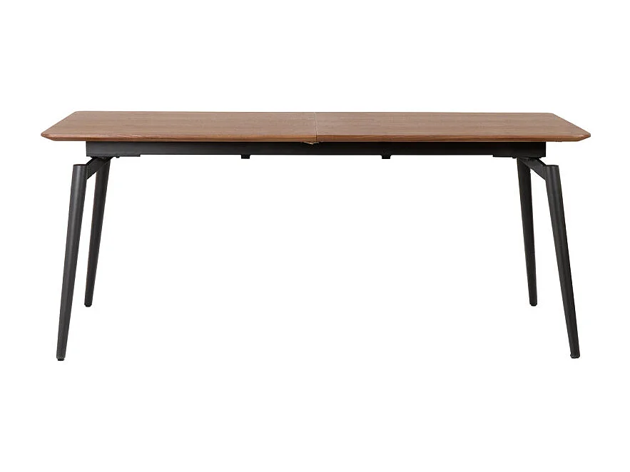 Table extensible 180 à 230 cm plaquée en noyer et pieds métal - CARSON