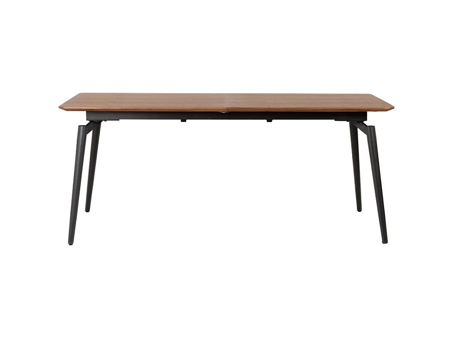 Table extensible 180 à 230 cm plaquée en noyer et pieds métal - CARSON