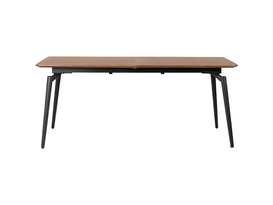 Table extensible 180 à 230 cm plaquée en noyer et pieds métal - CARSON