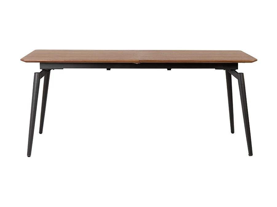 Table extensible 180 à 230 cm plaquée en noyer et pieds métal - CARSON