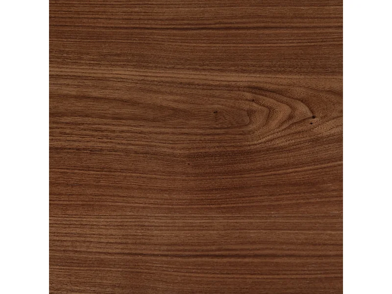 Table basse 120 cm plaquée bois de noyer et pieds métal noir - CARSON