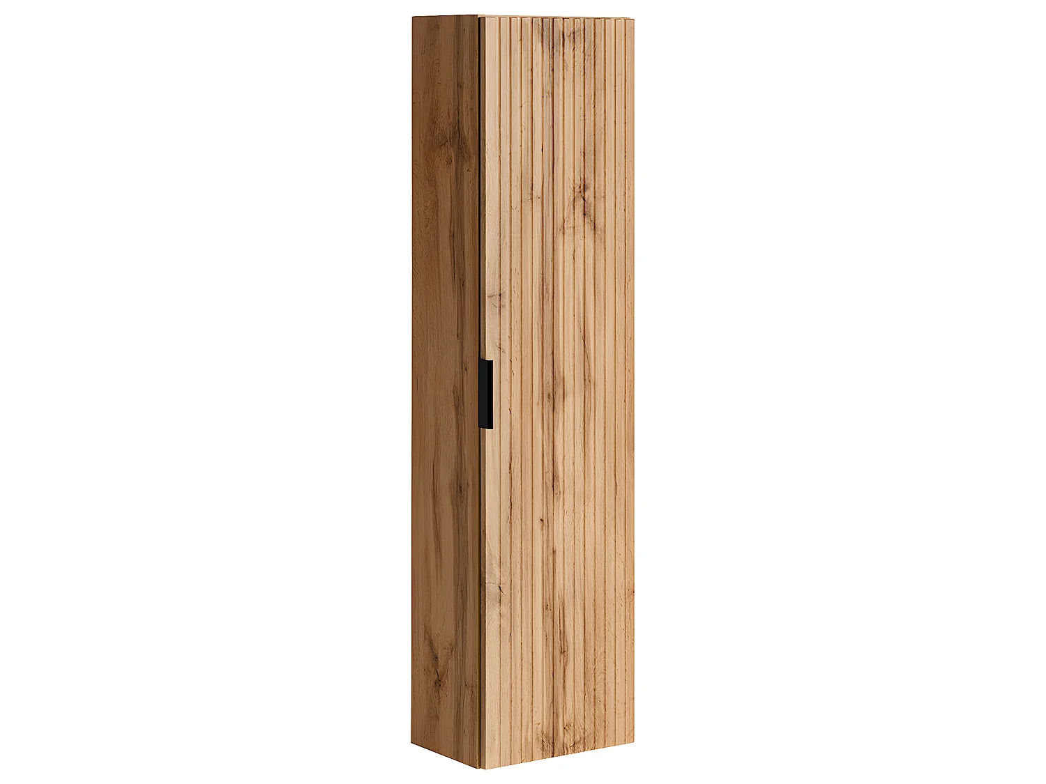 Conjunto mueble lavabo individual 80cm 2 nichos y columna Adriel Madera