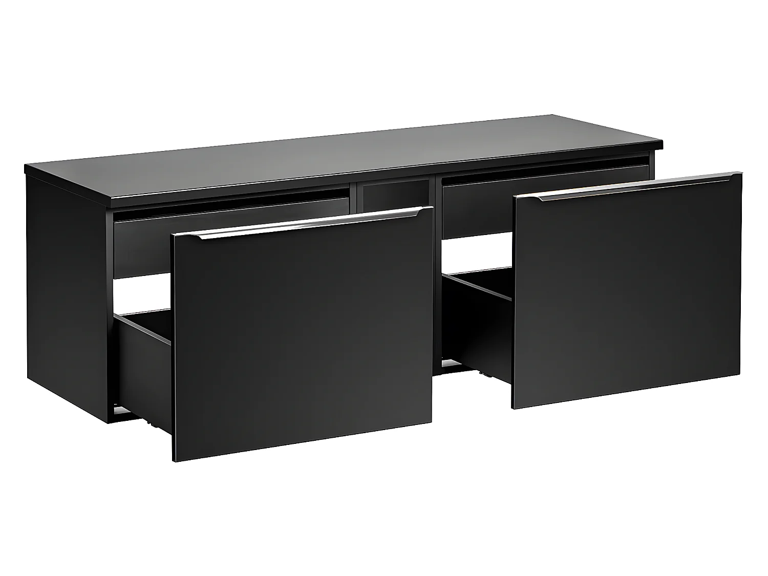 Meuble sous-vasque 140cm 2 niches Éros Noir