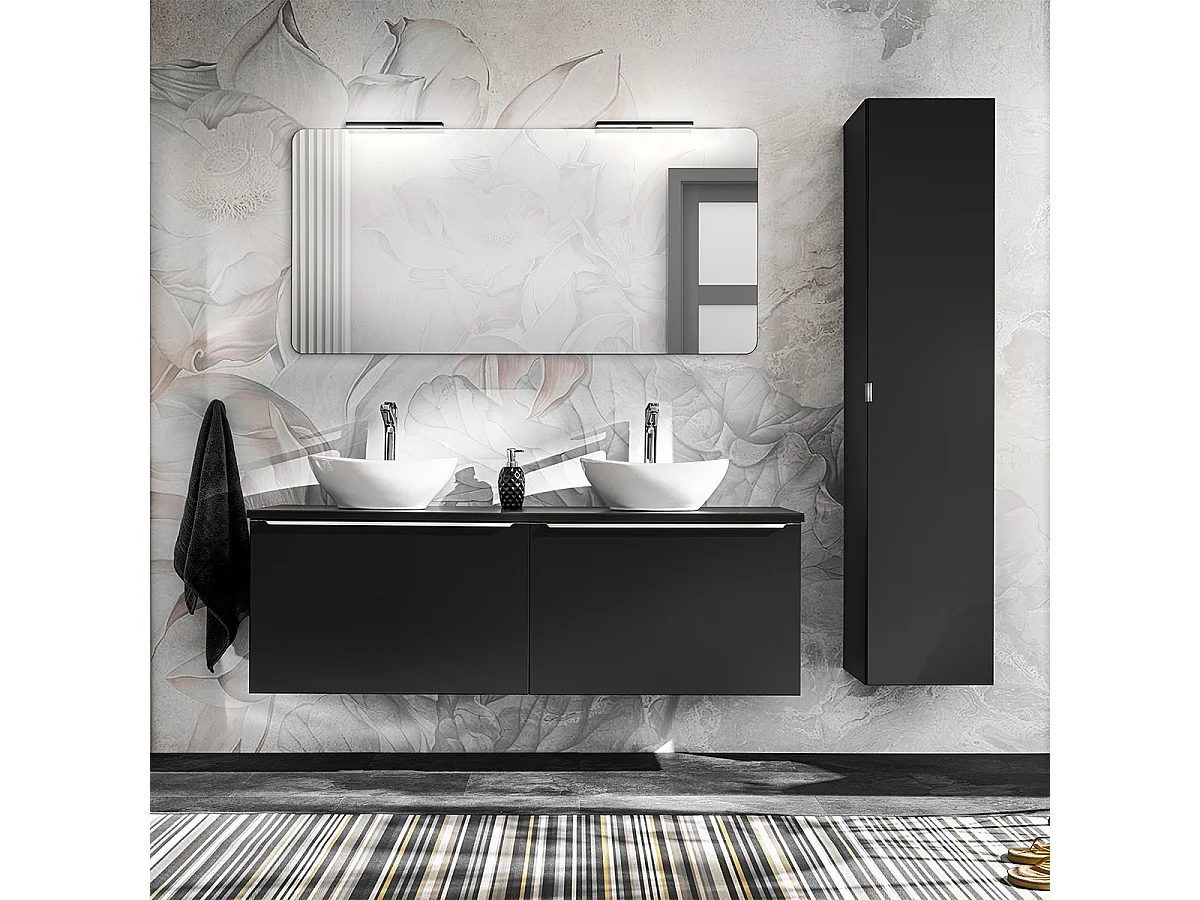 Meuble sous-vasque 160cm Éros Noir