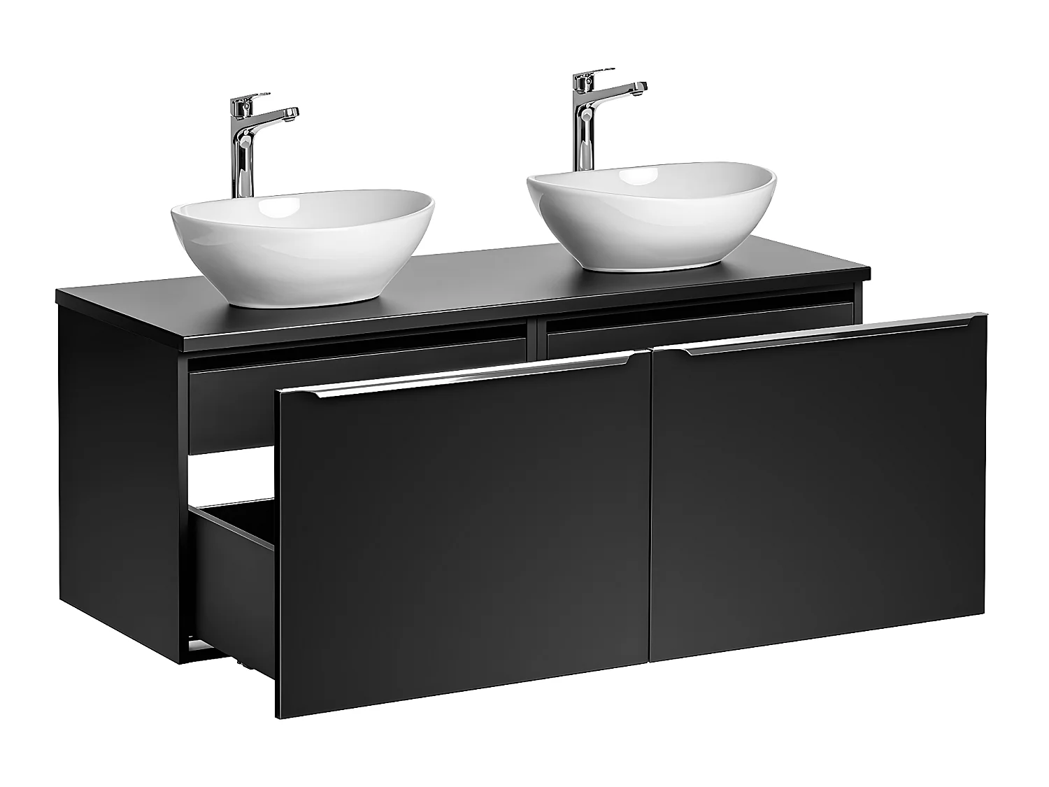Meuble double vasque 120cm Éros Noir
