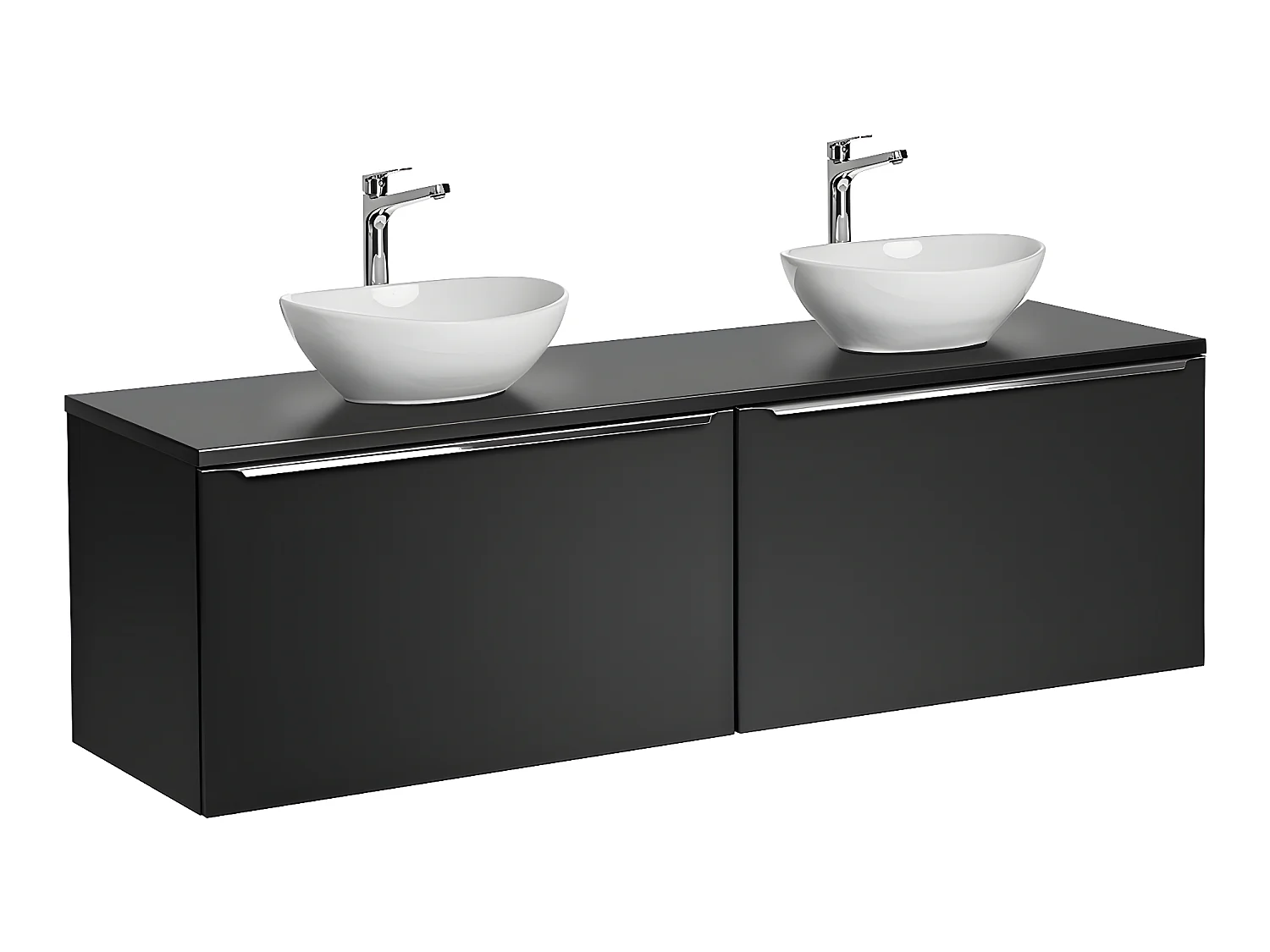 Meuble double vasque 160cm Éros Noir