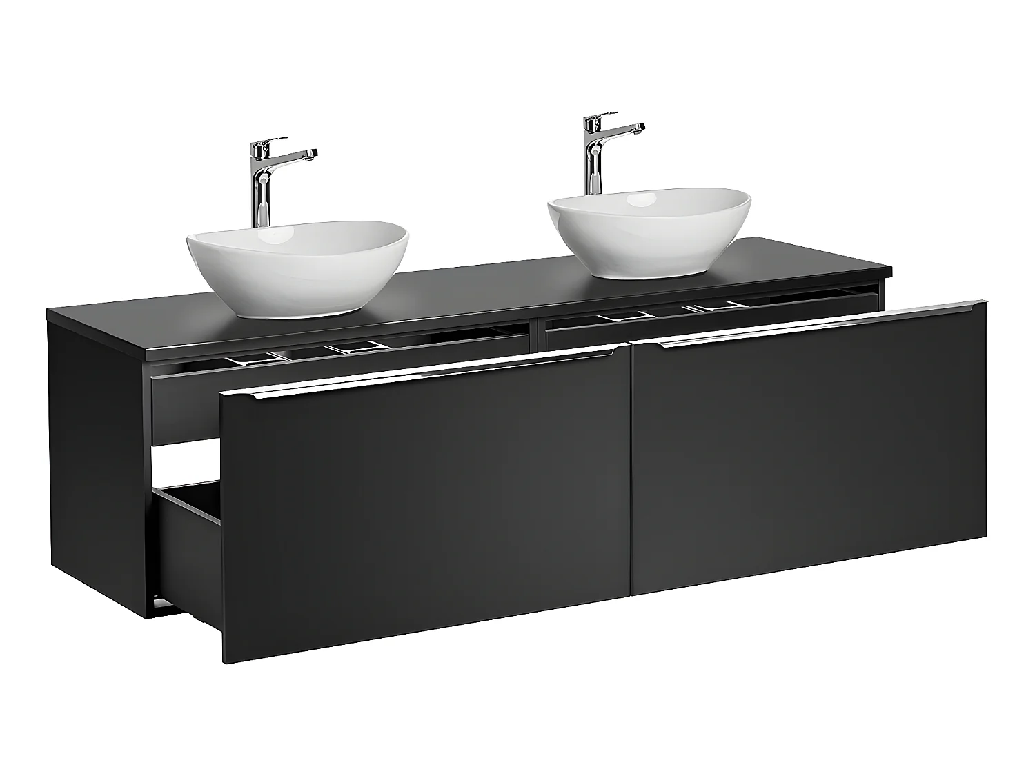 Meuble double vasque 160cm Éros Noir