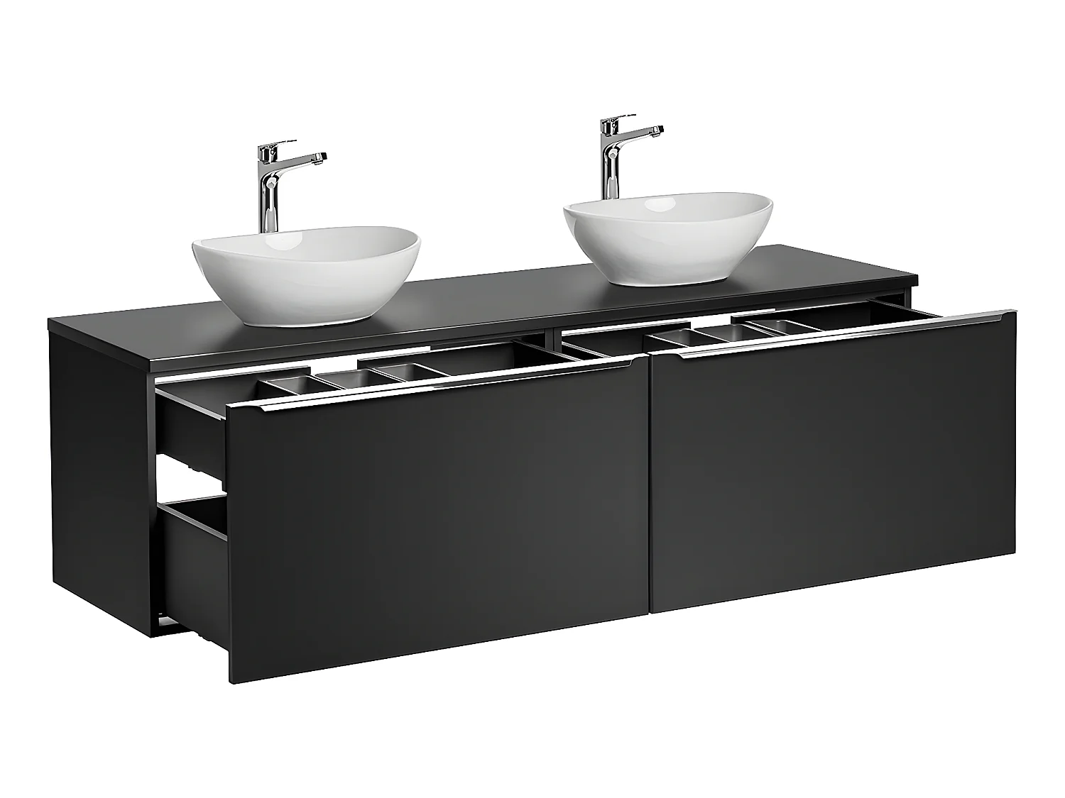 Meuble double vasque 160cm Éros Noir